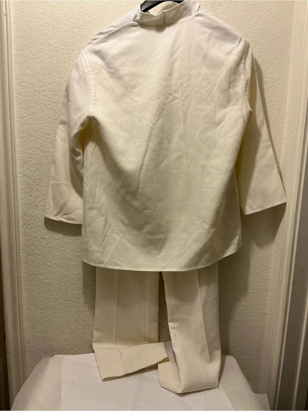 ANN MASHBURN Cream Textured Two-Piece Set wool blend - Picture 5 of 10